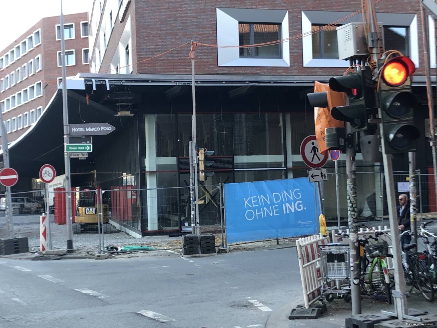 KDOI-Bauzaunbanner am Hauptbahnhof in Münster