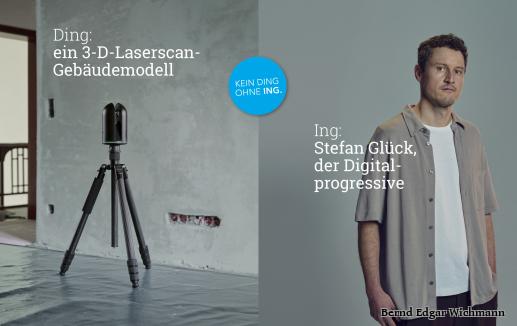Ingenieurkammer-Bau NRW Kein Ding ohne ING. Stefan Glück 3D-Laserscan Gebäudemodell
